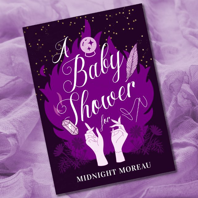 Invitación a Baby Shower de Witchy Celestial (Subido por el creador)