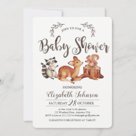 Invitación a Baby Shower de Woodland
