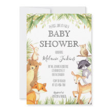 Invitación a Baby Shower de Woodland