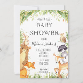 Invitación a Baby Shower de Woodland