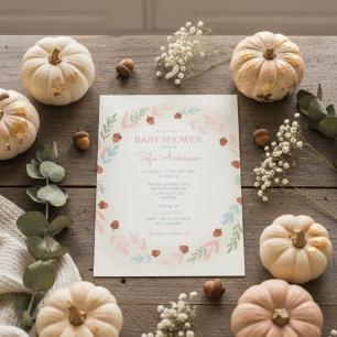Invitación a Baby Shower de Woodland Acorn