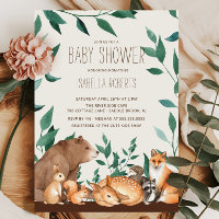 Invitación a Baby Shower de Woodland Animal Friend