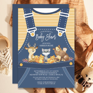Invitación a Baby Shower de WOODLAND Animals