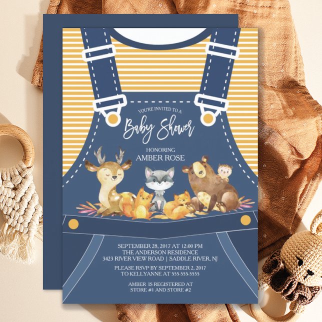 Invitación a Baby Shower de WOODLAND Animals (Subido por el creador)