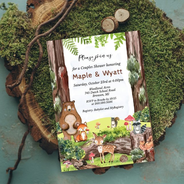 Invitación a Baby Shower de Woodland Animals (Subido por el creador)