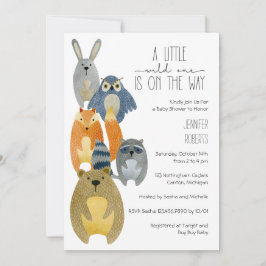 Invitación a Baby Shower de Woodland Animals
