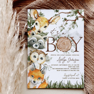 Invitación a Baby Shower de Woodland Boy