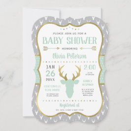 Invitación a Baby Shower de Woodland, Casa de la M