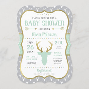 Invitación a Baby Shower de Woodland, Casa de la M