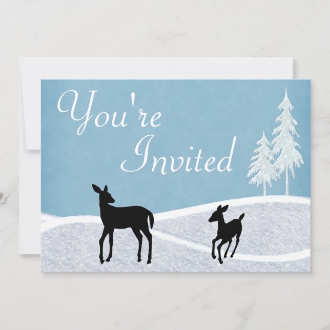 Invitación a Baby Shower de Woodland Deer (Anverso)