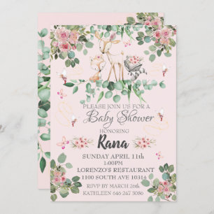 Invitación a Baby Shower de Woodland Fairy