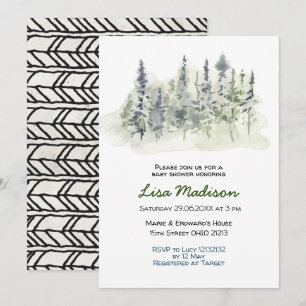 Invitación a Baby Shower de Woodland Forest