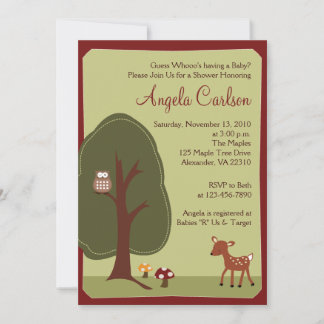 Invitación a Baby Shower de Woodland Forest Deer O