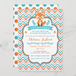 Invitación a Baby Shower de Woodland Fox