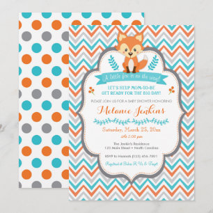 Invitación a Baby Shower de Woodland Fox