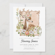Invitación a Baby Shower de Woodland Manor