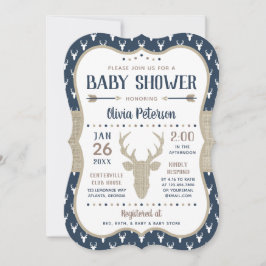 Invitación a Baby Shower de Woodland, Marina, Burl