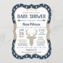 Invitación a Baby Shower de Woodland, Marina, Burl