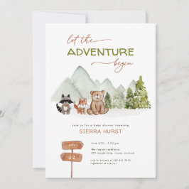 Invitación a Baby Shower de Woodland Nature Advent