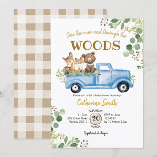 Invitación a Baby Shower de Woodland Truck