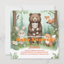 Invitación a Baby Shower de Woodland Whimsy