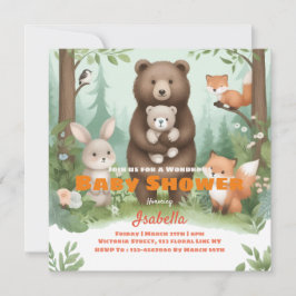 Invitación a Baby Shower de Woodland Whimsy