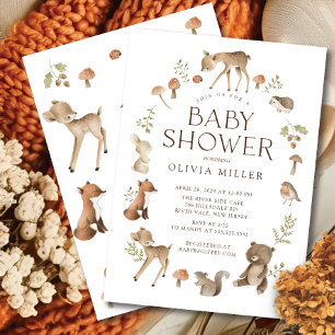 Invitación a Baby Shower de Woodland Wonder