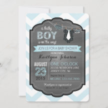 Invitación a Baby Shower de zapatillas y botas