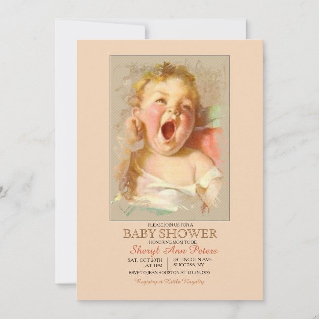 Invitación a Baby Shower del amanecer del bebé (Anverso)