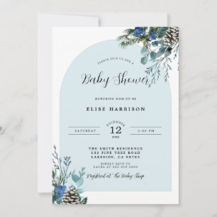 Invitación a Baby Shower del Arco Azul Botánico de