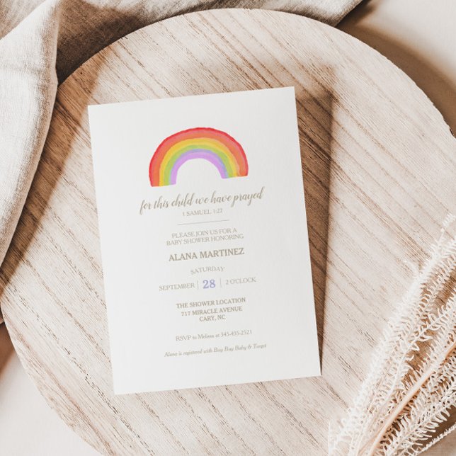 Invitación a Baby Shower del bebé arco iris (Subido por el creador)