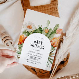Invitación a Baby Shower del Boho Cactus Arch