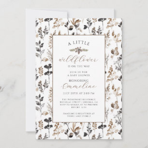 Invitación a Baby Shower del Boho Little Wildflowe