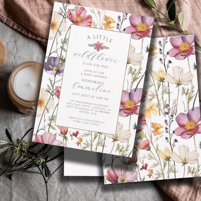 Invitación a Baby Shower del Boho Little Wildflowe (Subido por el creador)