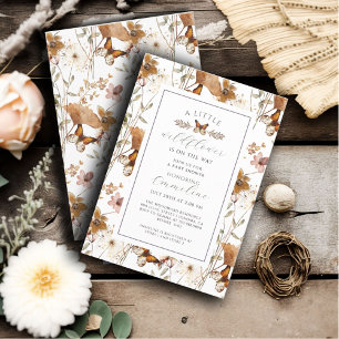 Invitación a Baby Shower del Boho Little Wildflowe