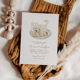 Invitación a Baby Shower del Boho neutral