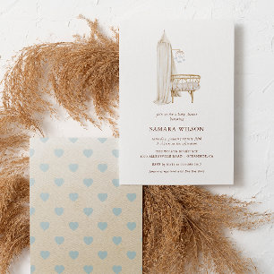 Invitación a Baby Shower del Boho Nursery Moda Boy
