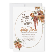 Invitación a Baby Shower del Boho otoño