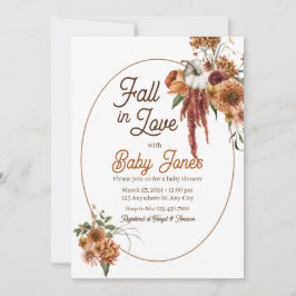 Invitación a Baby Shower del Boho otoño