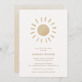 Invitación a Baby Shower del Boho Sunshine