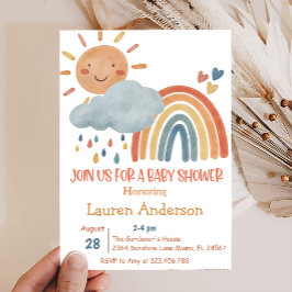 Invitación a Baby Shower del Boho Sunshine