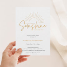 Invitación a Baby Shower del Boho Sunshine