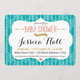 Invitación a Baby Shower del Boho Tribal