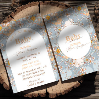 Invitación a Baby Shower del Boho Wildflower Chica