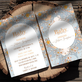 Invitación a Baby Shower del Boho Wildflower Chica