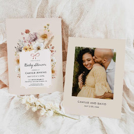 Invitación a Baby Shower del Boho Wildflower Garde