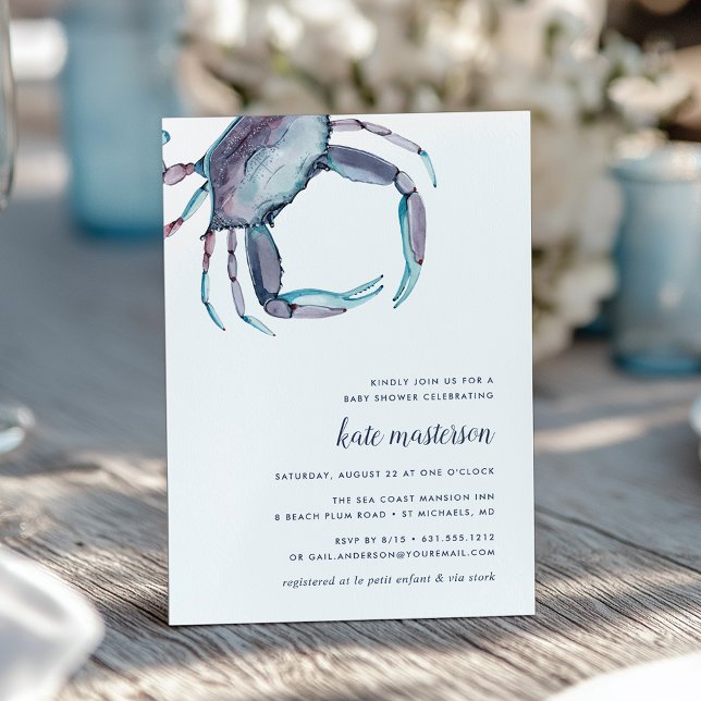 Invitación a Baby Shower del Cangrejo Azul (Subido por el creador)