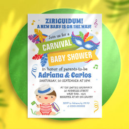 Invitación a Baby Shower del Carnaval de Brasil