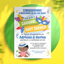 Invitación a Baby Shower del Carnaval de Brasil