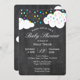 Invitación a Baby Shower del Chalkboard Rainbow